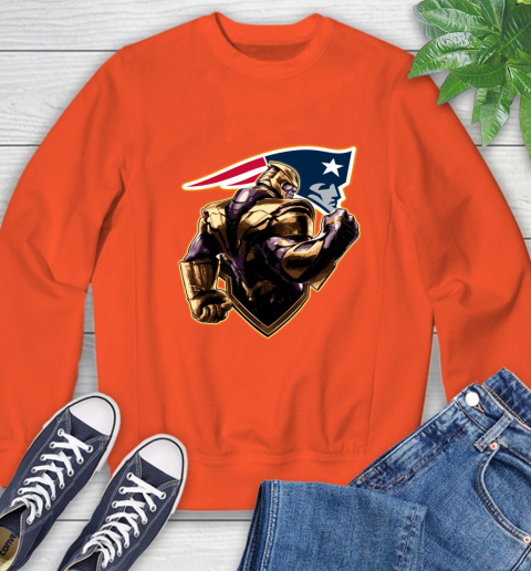 NFL Thanos Avengers Endgame Football Sports New England Patriots Sweatshirt 4