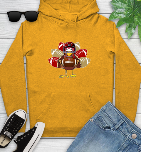 San Francisco 49ers Turkey Thanksgiving Day Youth Hoodie 3