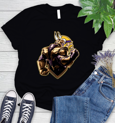 NFL Thanos Avengers Endgame Football Sports Minnesota Vikings Women's T-Shirt 2