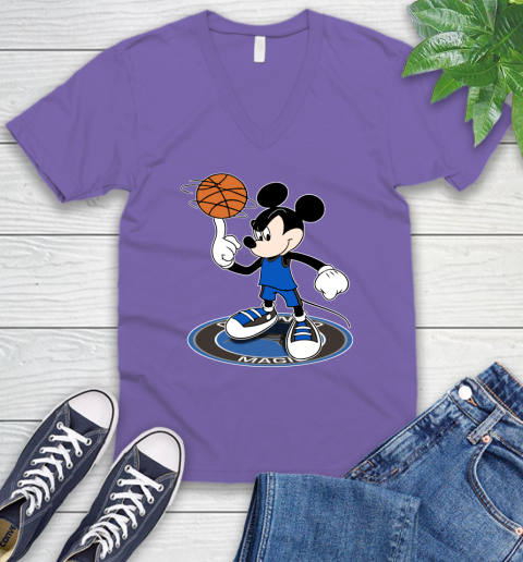 NBA Basketball Orlando Magic Cheerful Mickey Disney Shirt V-Neck T-Shirt 9
