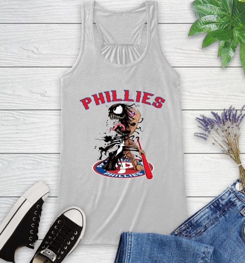 MLB Philadelphia Phillies Baseball Venom Groot Guardians Of The Galaxy Racerback Tank