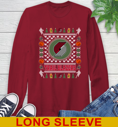 Portland Trail Blazers Merry Christmas NBA Basketball Loyal Fan Long Sleeve T-Shirt 9