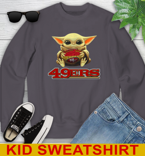 Nfl Football San Francisco 49ers Baby Yoda Star Wars Shirt Youth Sweatshirt Tee For Sports