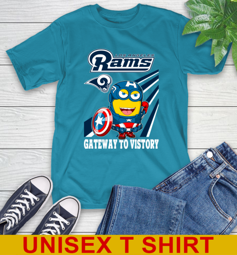 NFL Football Los Angeles Rams Captain America Marvel Avengers Minion Shirt T-Shirt 9