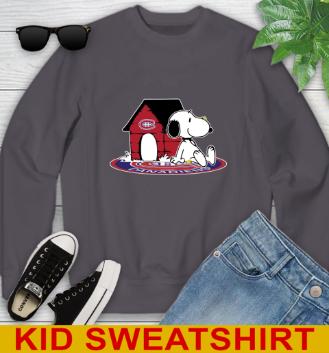 NHL Hockey Montreal Canadiens Snoopy The Peanuts Movie Shirt Youth Sweatshirt 6
