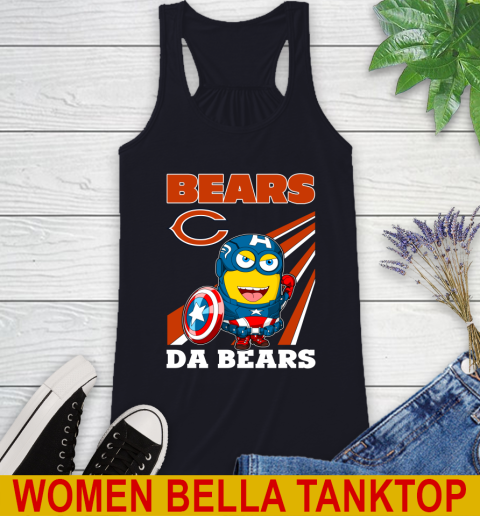 NFL Football Chicago Bears Captain America Marvel Avengers Minion Shirt Racerback Tank 8