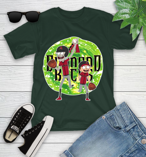 MLB Arizona Diamondbacks Rick And Morty Baseball Sports Youth T-Shirt 5