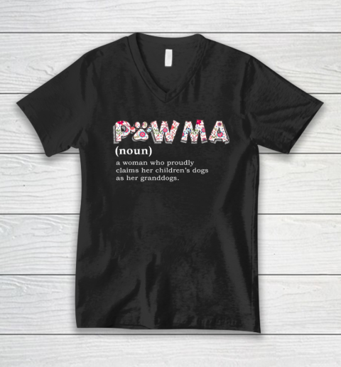 Pawma Definition Shirt Mama Grandma Dog Lovers V-Neck T-Shirt