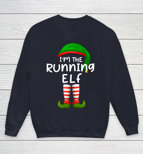 I m The Running Elf Funny Elf Family Matching Christmas Youth Sweatshirt 2