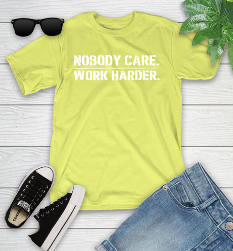 Lamar Jackson Nobody Cares Work Harder Youth T-Shirt 10