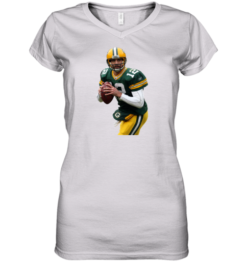 Aaron Rodgers Green Bay Packers Super Bowl Women's V-Neck T-Shirt