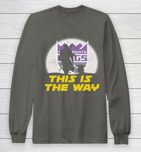 Sacramento Kings NBA Basketball Star Wars Yoda And Mandalorian This Is The Way Long Sleeve T-Shirt 5