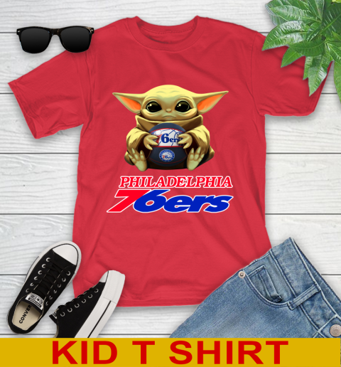 NBA Basketball Philadelphia 76ers Star Wars Baby Yoda Shirt 110