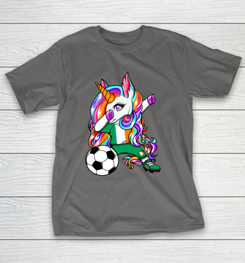 Dabbing Unicorn Ireland Soccer Fans Jersey Irish Football T-Shirt 9