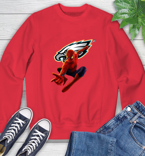 NFL Spider Man Avengers Endgame Football Philadelphia Eagles Sweatshirt 10