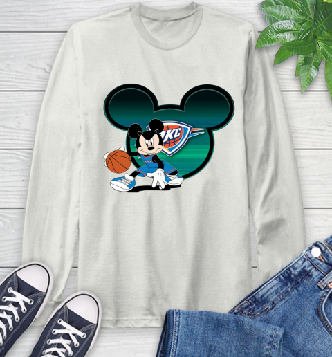 NBA Oklahoma City Thunder Mickey Mouse Disney Basketball Long Sleeve T-Shirt 12