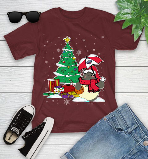 New Orleans Pelicans NBA Basketball Cute Tonari No Totoro Christmas Sports Youth T-Shirt 14