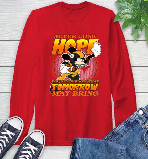 Pittsburgh Steelers NFL Football Mickey Disney Never Lose Hope Long Sleeve T-Shirt 11