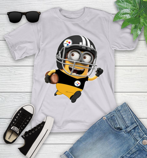 NFL Pittsburgh Steelers Minions Disney Football Sports Youth T-Shirt 4