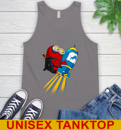NFL Football Detroit Lions Deadpool Minion Marvel Shirt Tank Top 6