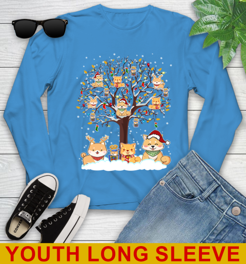 Shiba inu dog pet lover light christmas tree shirt 124