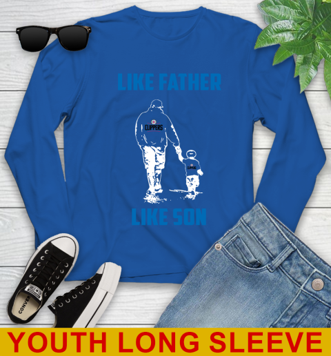 LA Clippers NBA Basketball Like Father Like Son Sports Youth Long Sleeve 10