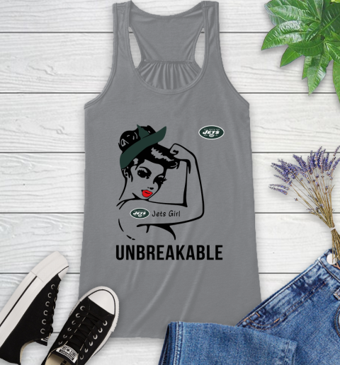 NFL New York Jets Girl Unbreakable Football Sports Racerback Tank 3