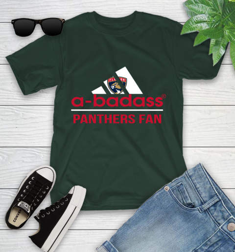 NHL A Badass Florida Panthers Fan Adidas Hockey Sports Youth T-Shirt 5