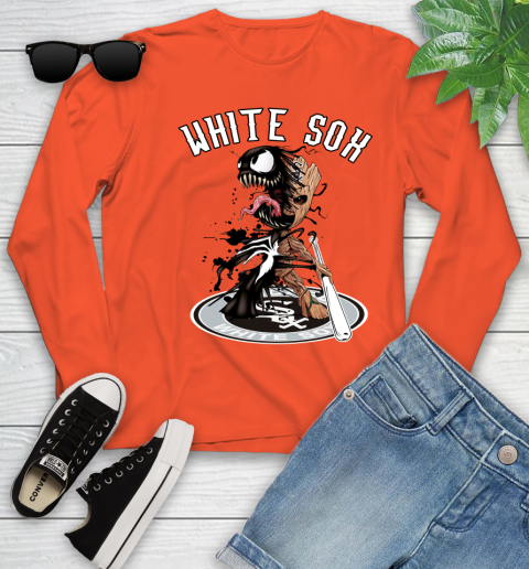 MLB Chicago White Sox Baseball Venom Groot Guardians Of The Galaxy Youth Long Sleeve 4