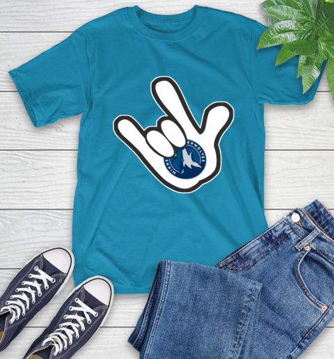 Minnesota Timberwolves NBA Basketball Mickey Rock Hand Disney T-Shirt 8