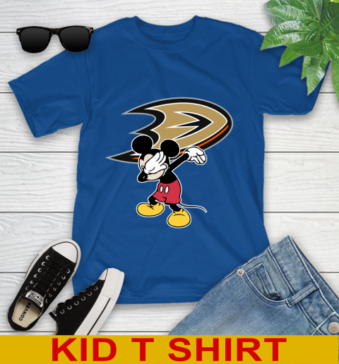 Anaheim Ducks NHL Hockey Dabbing Mickey Disney Sports Youth T-Shirt 9