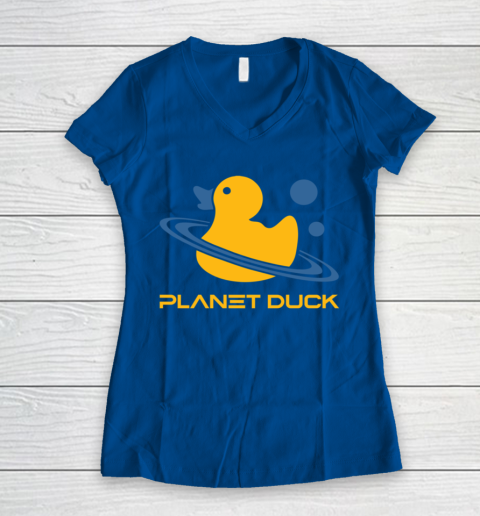 Planet Duck Quackity Women's V-Neck T-Shirt 7