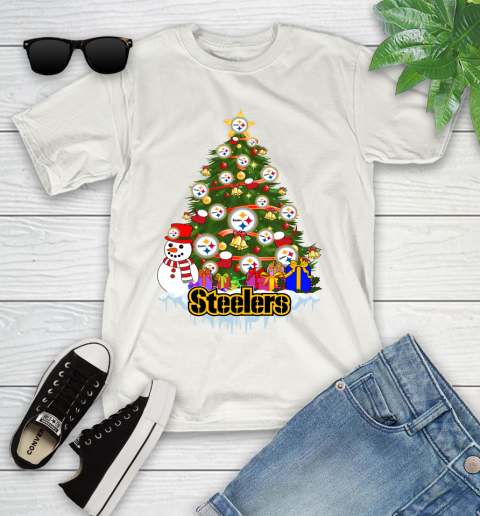 Pittsburgh Steelers Merry Christmas NFL Football Sports Youth T-Shirt