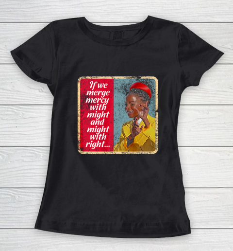 Inauguration Poet Amanda Gorman Merge Mercy Might Right Women's T-Shirt
