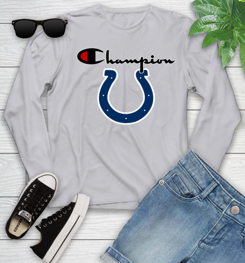 NFL Football Indianapolis Colts Champion Shirt Youth Long Sleeve 3
