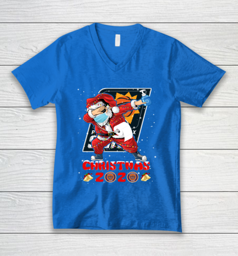 Phoenix Suns Funny Santa Claus Dabbing Christmas 2020 NBA V-Neck T-Shirt 5