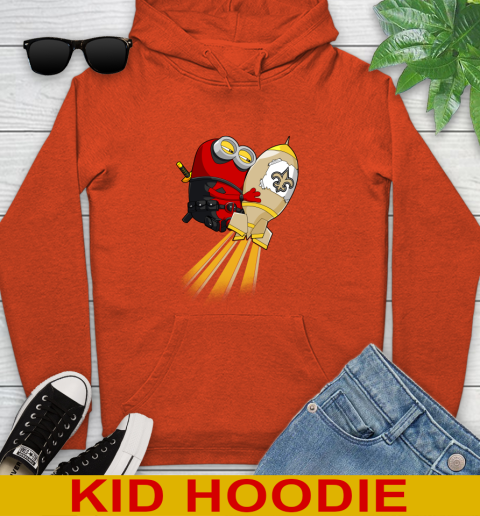 NFL Football New Orleans Saints Deadpool Minion Marvel Shirt Youth Hoodie 4