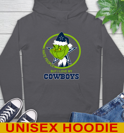 Dallas Cowboys NFL Christmas Grinch I Hate People But I Love My Favorite Football Team Hoodie 7