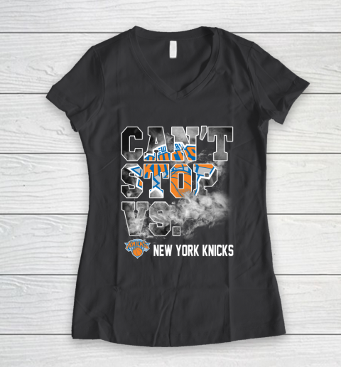 NBA New York Knicks Basketball Can't Stop Vs Women's V-Neck T-Shirt 6