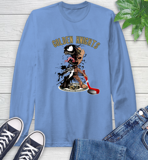 NHL Vegas Golden Knights Hockey Venom Groot Guardians Of The Galaxy Long Sleeve T-Shirt 11