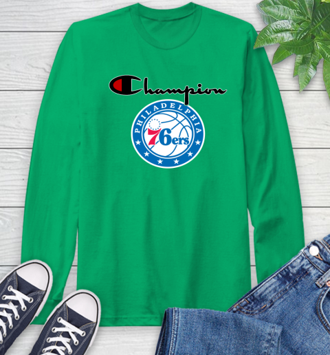 NBA Basketball Philadelphia 76ers Champion Shirt Long Sleeve T-Shirt 5
