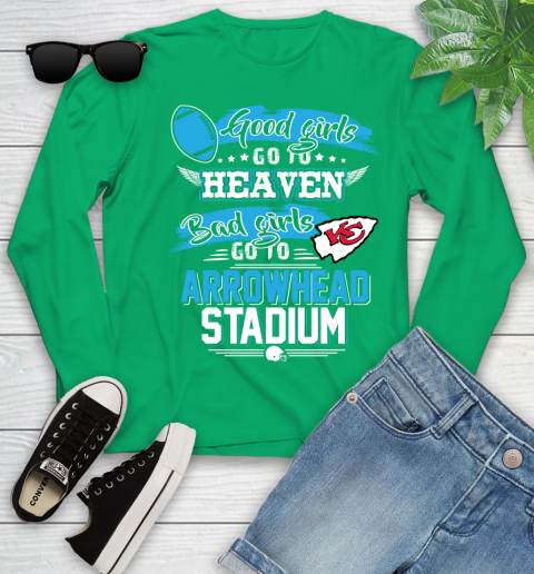 Kansas City Chiefs NFL Bad Girls Go To Arrowhead Stadium Shirt Youth Long Sleeve 7