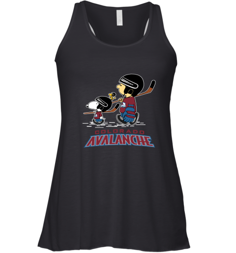 Let's Play Colorado Avalanche Ice Hockey Snoopy NHL Racerback Tank
