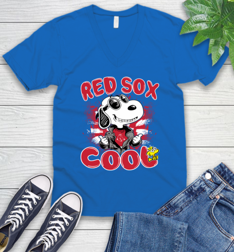 MLB Baseball Boston Red Sox Cool Snoopy Shirt V-Neck T-Shirt 5
