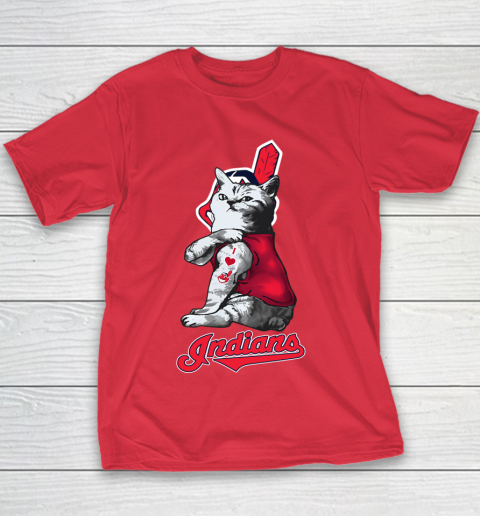 MLB Baseball My Cat Loves Cleveland Indians Youth T-Shirt 7