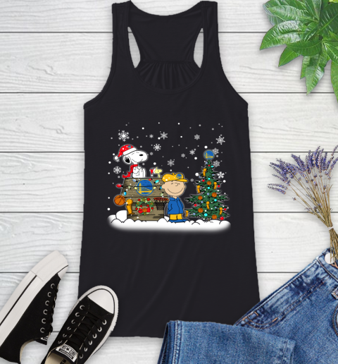 Golden State Warriors NBA Basketball Christmas The Peanuts Movie Snoopy Championship Racerback Tank