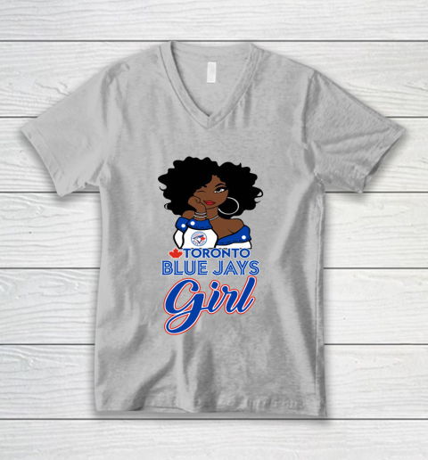 Toronto Blue Jayss Girl MLB V-Neck T-Shirt 5 Toronto Blue Jayss Girl MLB V-Neck T-Shirt - Image 5