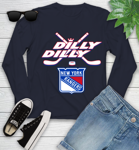 NHL New York Rangers Dilly Dilly Hockey Sports Youth Long Sleeve 3