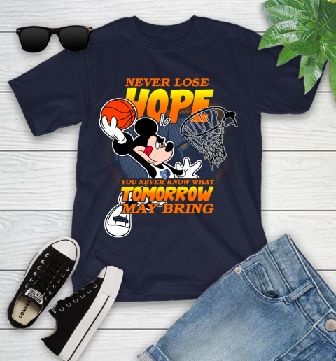 Memphis Grizzlies NBA Basketball Mickey Disney Never Lose Hope Youth T-Shirt 2