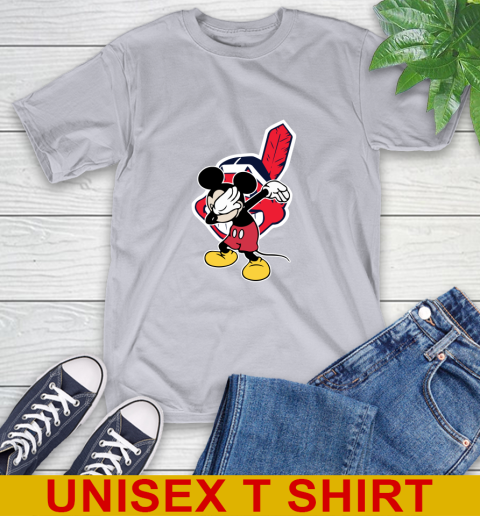 Cleveland Indians MLB Baseball Dabbing Mickey Disney Sports T-Shirt 6